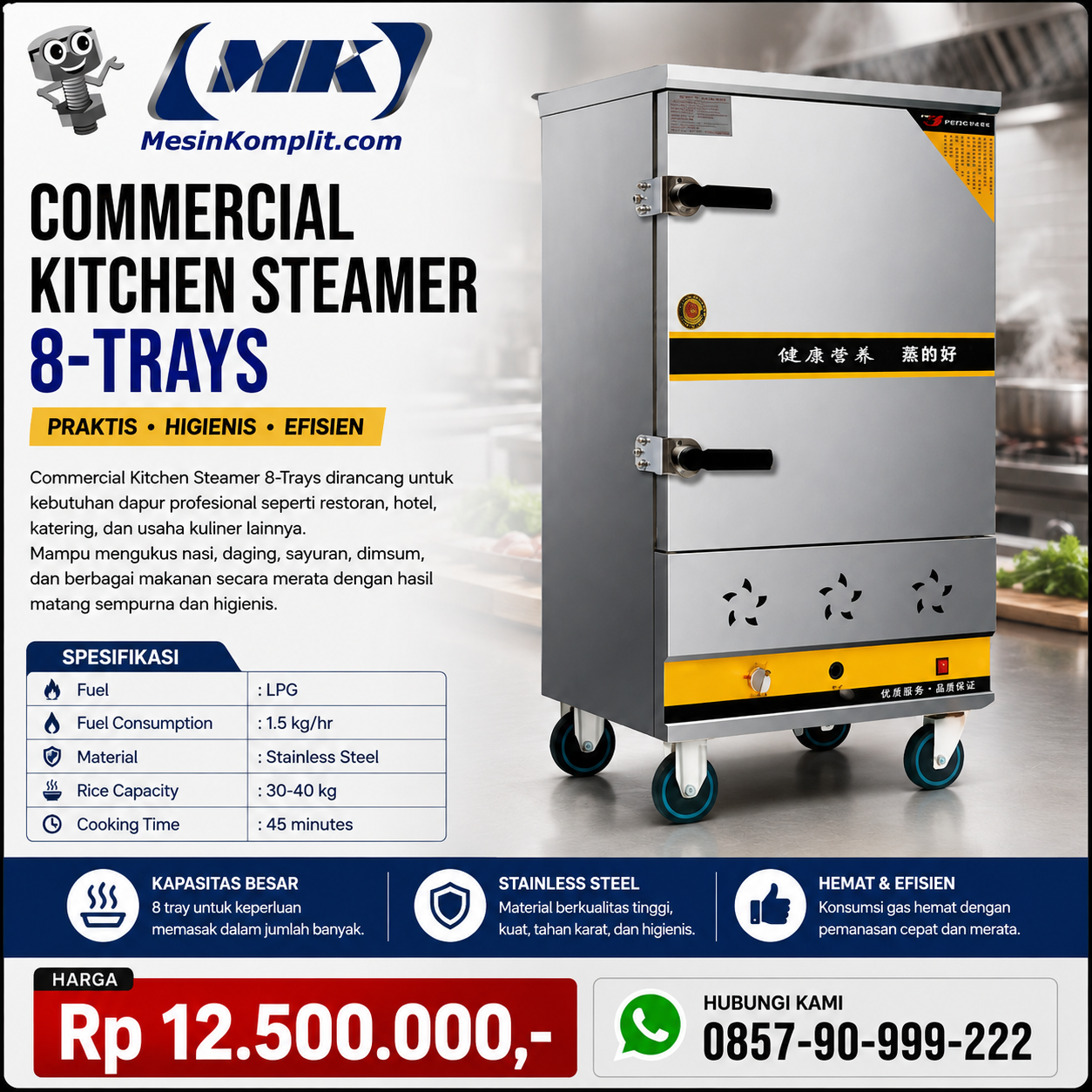 Steamer Kukus Nasi Dimsum...